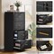 4-Drawer Locking File Cabinet Solid Wood Vertical Organizer for Home and Office Use